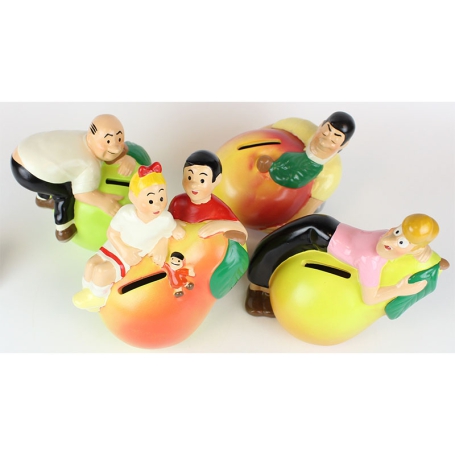 Suske en Wiske - Fruitmasters spaarpotten (4 stuks)