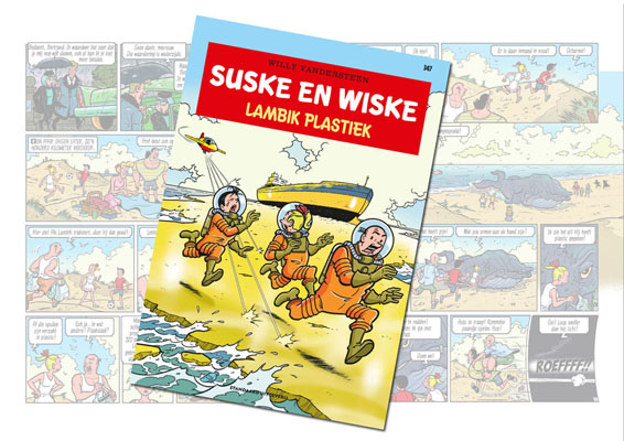Suske en Wiske strijden tegen de plastic soep in deel 347 Lambik Plastiek