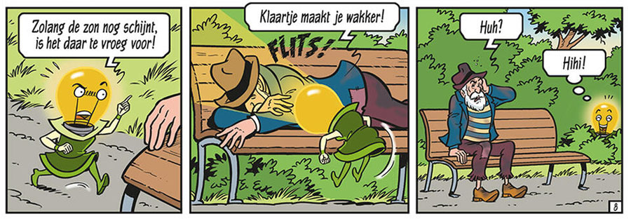 Fragment uit Suske en Wiske 373 Klaartje Wakker