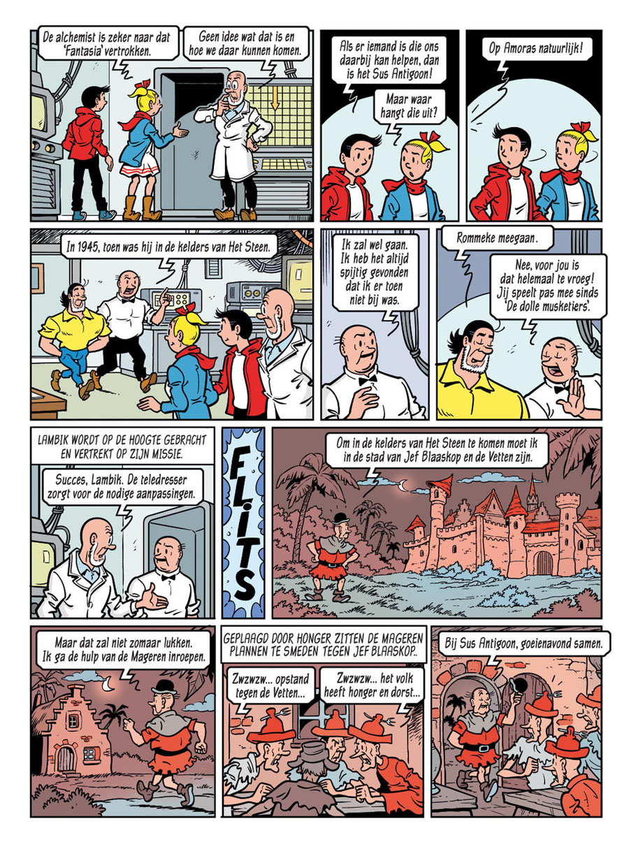 Pagina uit het Suske en Wiske hommage album De anonieme alchemist