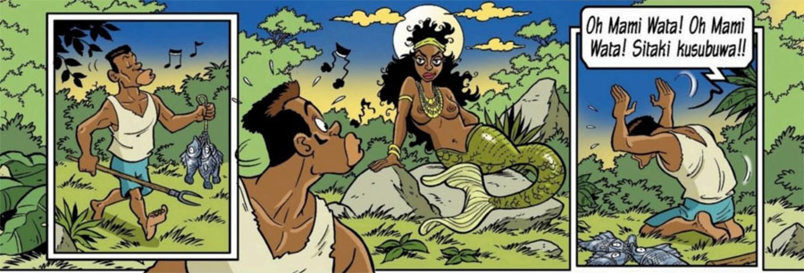 Fragment uit Suske en Wiske 340 Mami Wata
