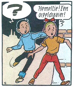 Suske en Wiske met broek (uit De junglebloem)