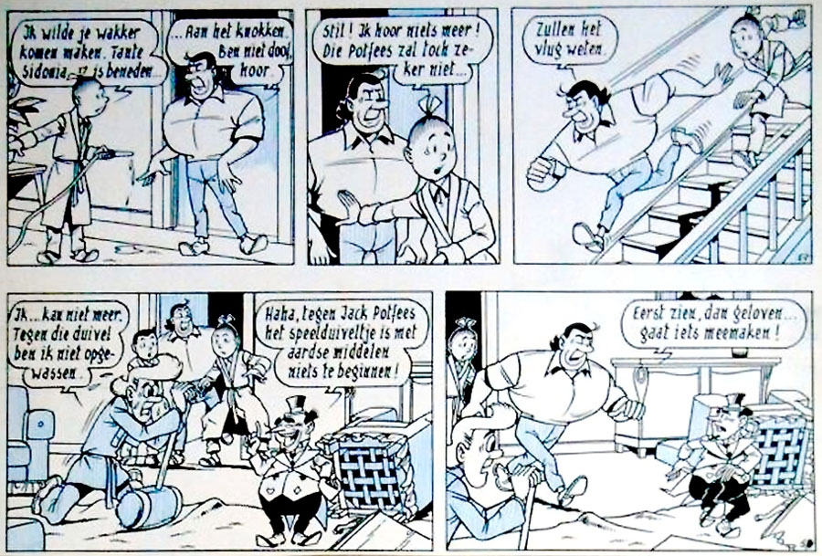 Originele halve pagina van De gekke gokker