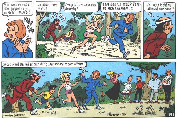 Hommage-strip van Kiekeboe uit het Suske en Wiske Familiestripboek (1995)