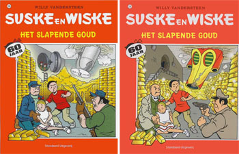 De twee versies van Het slapende goud (289) met De Terranef en De Stalen Mol
