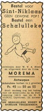 Advertentie Schanulleke popje uit 1947