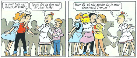 Wiske is snel jaloers (uit De gulden harpoen)