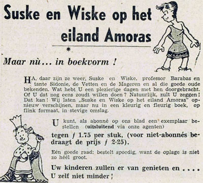 Advertentie Op het eiland Amoras (De Stem) - De top 10 duurste Suske en Wiske-albums